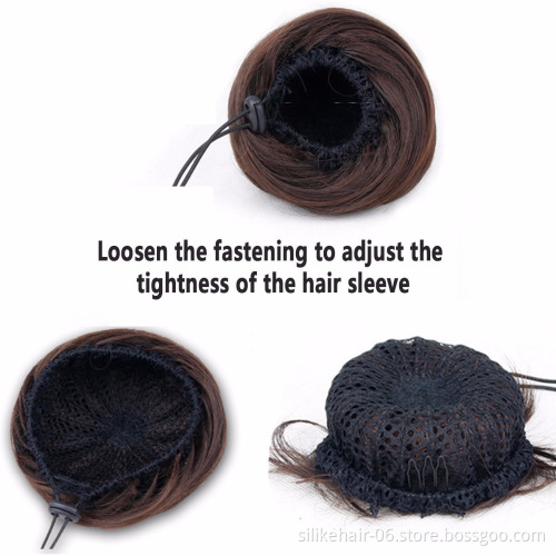 Curly Bun Extensions Scrunchie Updo Hair Pieces Synthetic Combs in Messy Bun Hair Piece for Women Chignon Hairpiece for Women